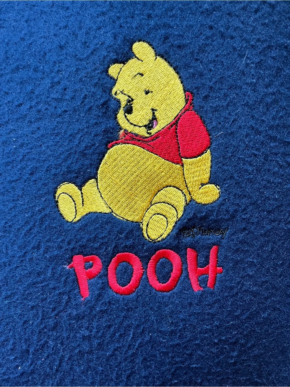Winnie the Pooh Blue Embroidered Kids Cushion